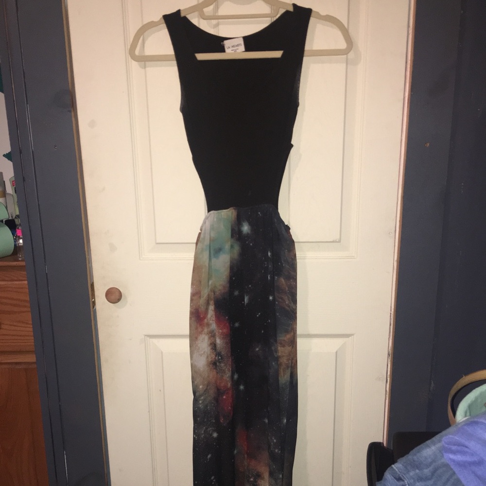 LA Hearts maxi galaxy dress